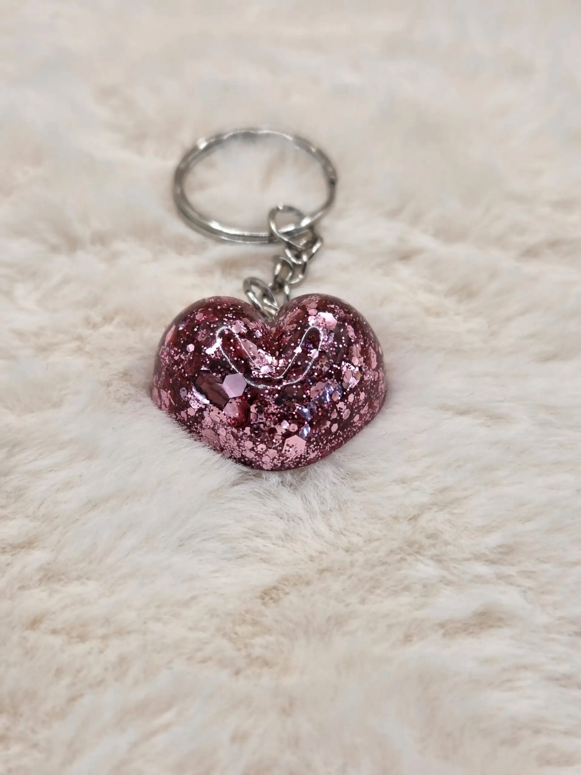❤️ Porte-Clé Cœur en Résine – Fait Main – Image 2