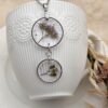 🌿 Double Pendentif – Achillée Millefeuille Séchée & Résine Transparente