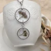 🌿 Double Pendentif – Achillée Millefeuille Séchée & Résine Transparente