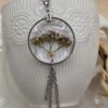 🌿 Pendentif – Achillée Millefeuille Séchée & Résine Transparente