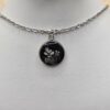 🌼  Collier Cabochon " Fleurs de Carotte Sauvage " – Acier Inoxydable