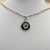 🌿 Collier cabochon acier "Fleur de Spirée" 🌼