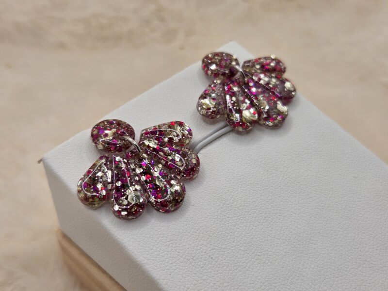 🌊 Boucles d’Oreilles Éventails Scintillants ✨ – Image 3