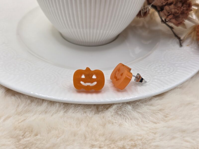 🎃 Puces d’oreilles “Petites Citrouilles” 🍂🧡 – Image 2