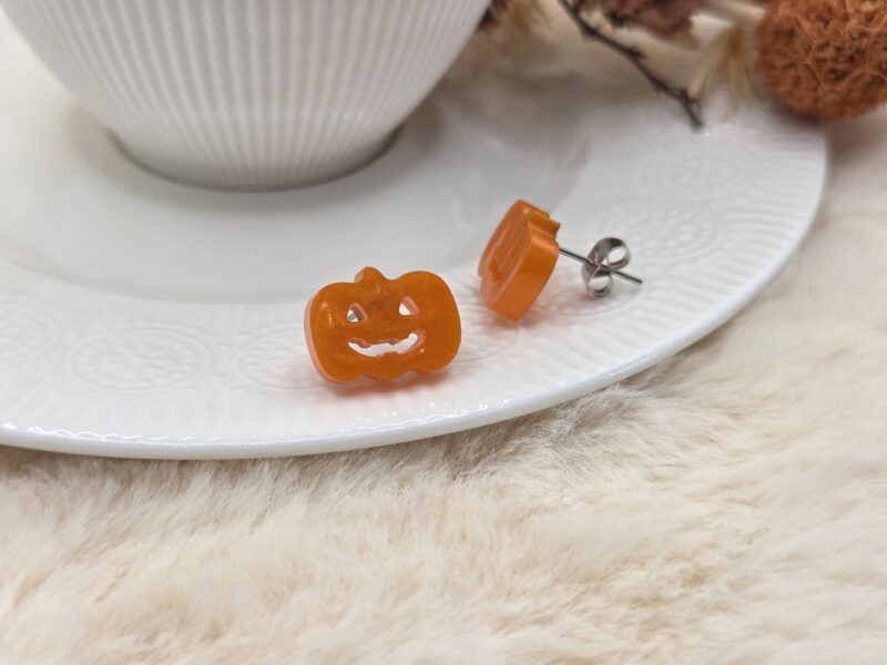 🎃 Puces d’oreilles “Petites Citrouilles” 🍂🧡