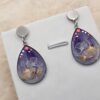 💜 Boucles d’Oreilles Gouttes Ginkgo ✨