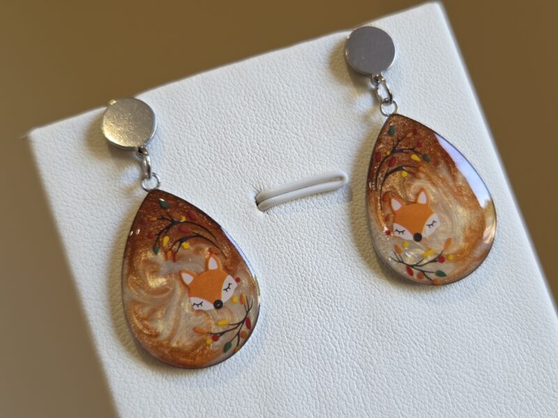 🦊 Boucles d’Oreilles Gouttes Automnales ✨ – Image 2