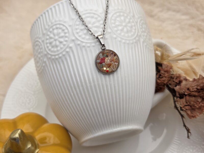 🍄 Pendentif Cabochon Automnal ✨