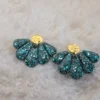 🌊 Boucles d’Oreilles Éventails Scintillants ✨