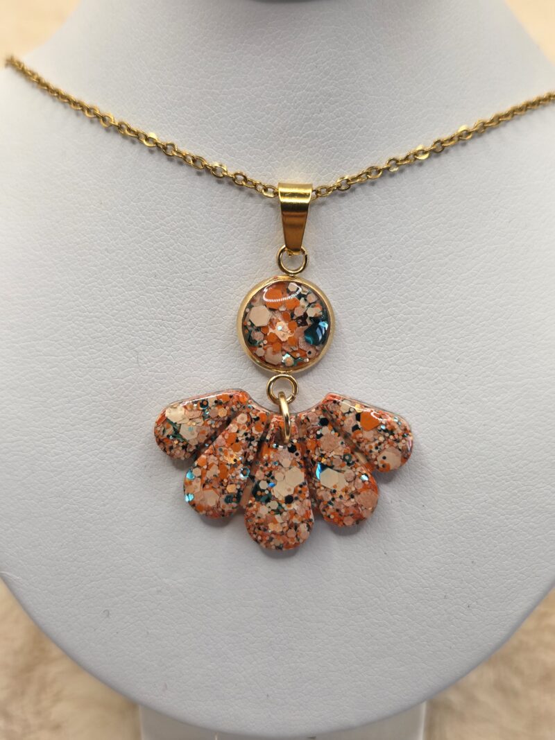 🍁 Pendentif articulé “Éventail d’Automne” ✨ – Image 3