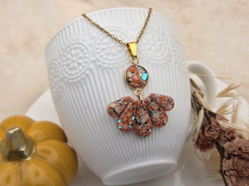 🍁 Pendentif articulé “Éventail d’Automne” ✨