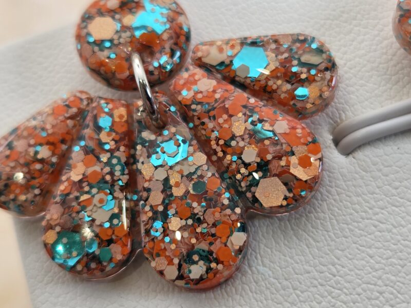🌊 Boucles d’Oreilles Éventails Scintillants ✨ – Image 2