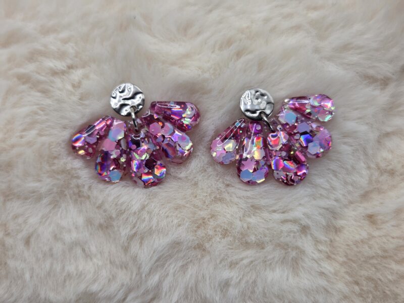 🌊 Boucles d’Oreilles Éventails Scintillants ✨ – Image 2