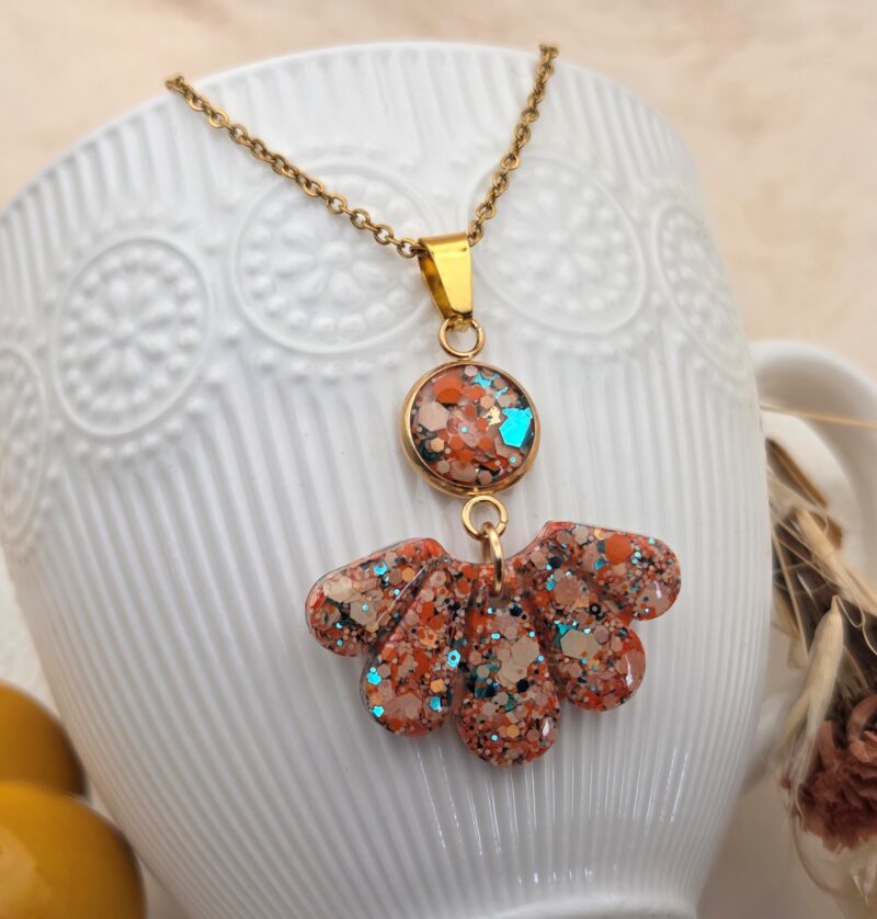 🍁 Pendentif articulé “Éventail d’Automne” ✨ – Image 2