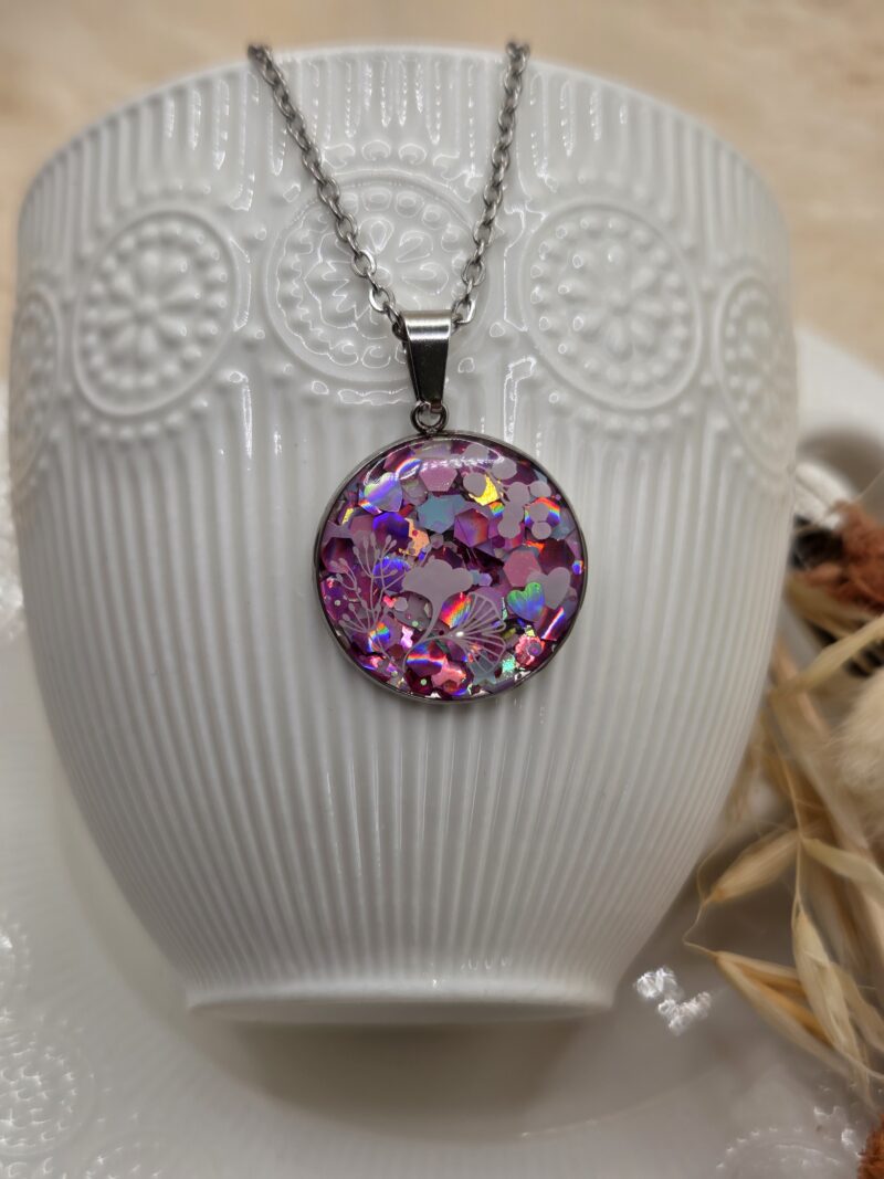 🌸 Pendentif « Branchages Enchantés » – Cabochon Rond 20 mm – Image 2