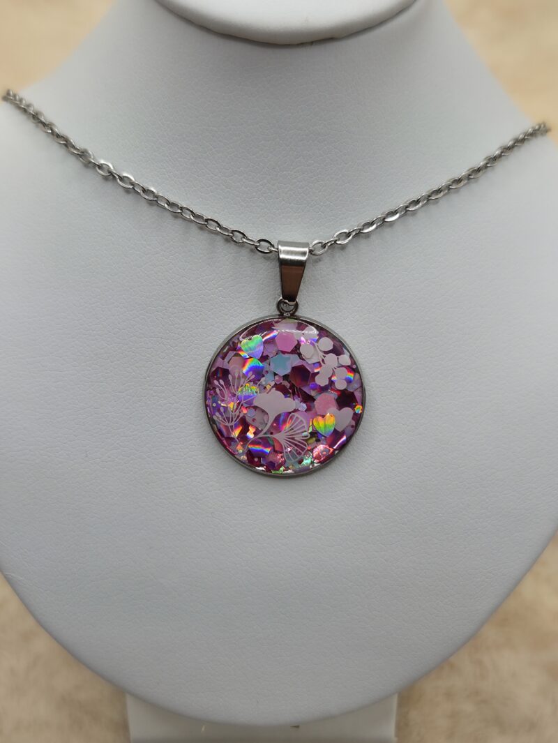 🌸 Pendentif « Branchages Enchantés » – Cabochon Rond 20 mm