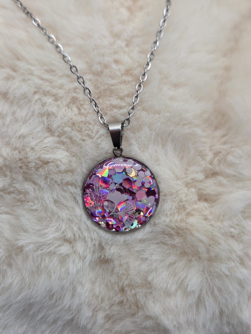 🌸 Pendentif « Branchages Enchantés » – Cabochon Rond 20 mm – Image 3