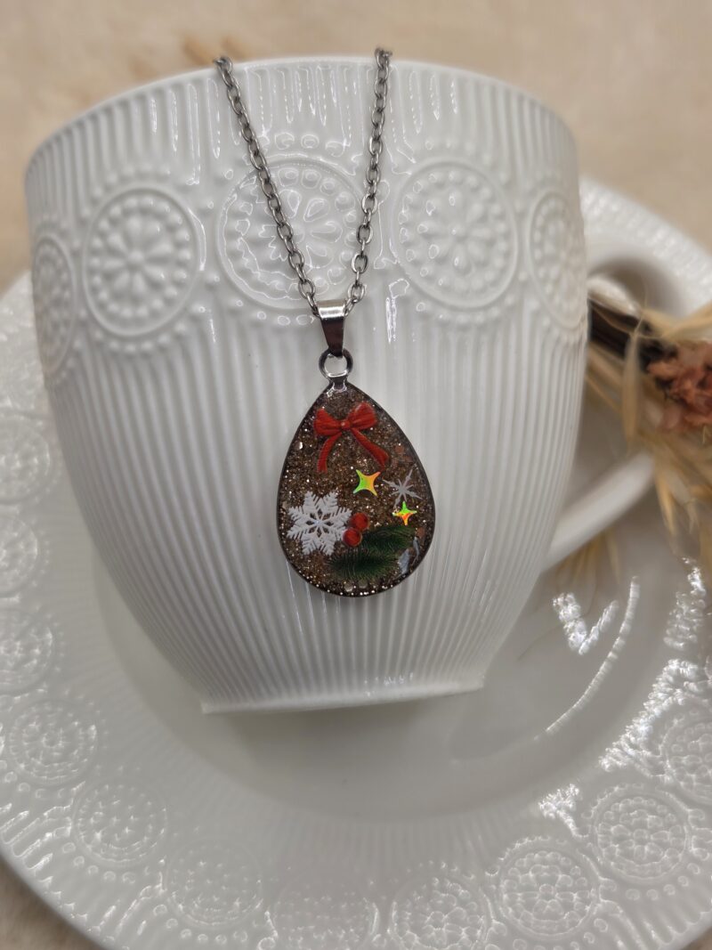 ✨ Pendentif Goutte de Noël “Magie Hivernale” 🎄🎀 – Image 2