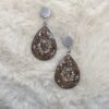 🎄 Boucles d’oreilles “Couronne de Noël” – La magie dorée des fêtes ✨