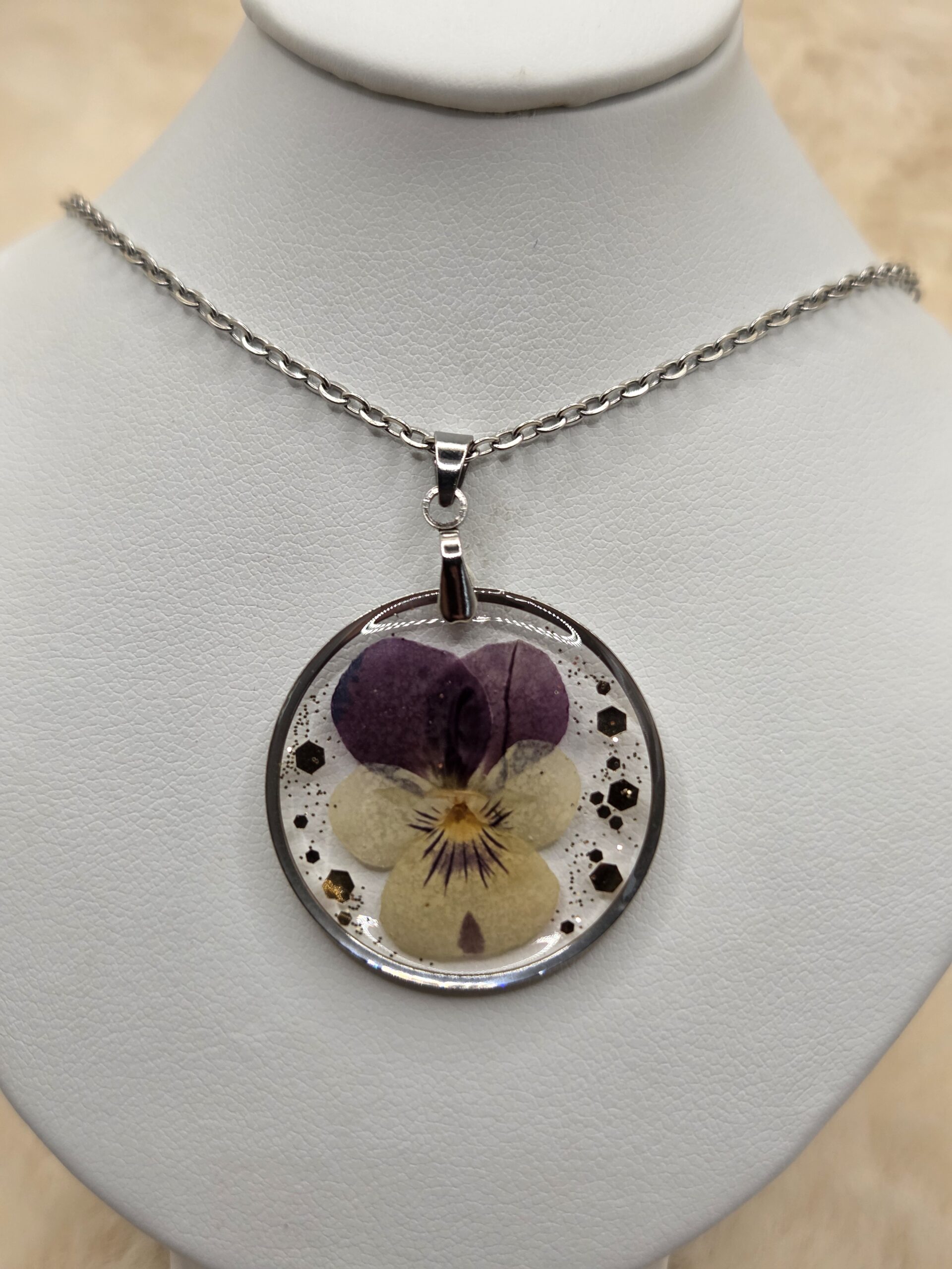 🌸 Pendentif Rond « Pensée » 🌸 – Image 3