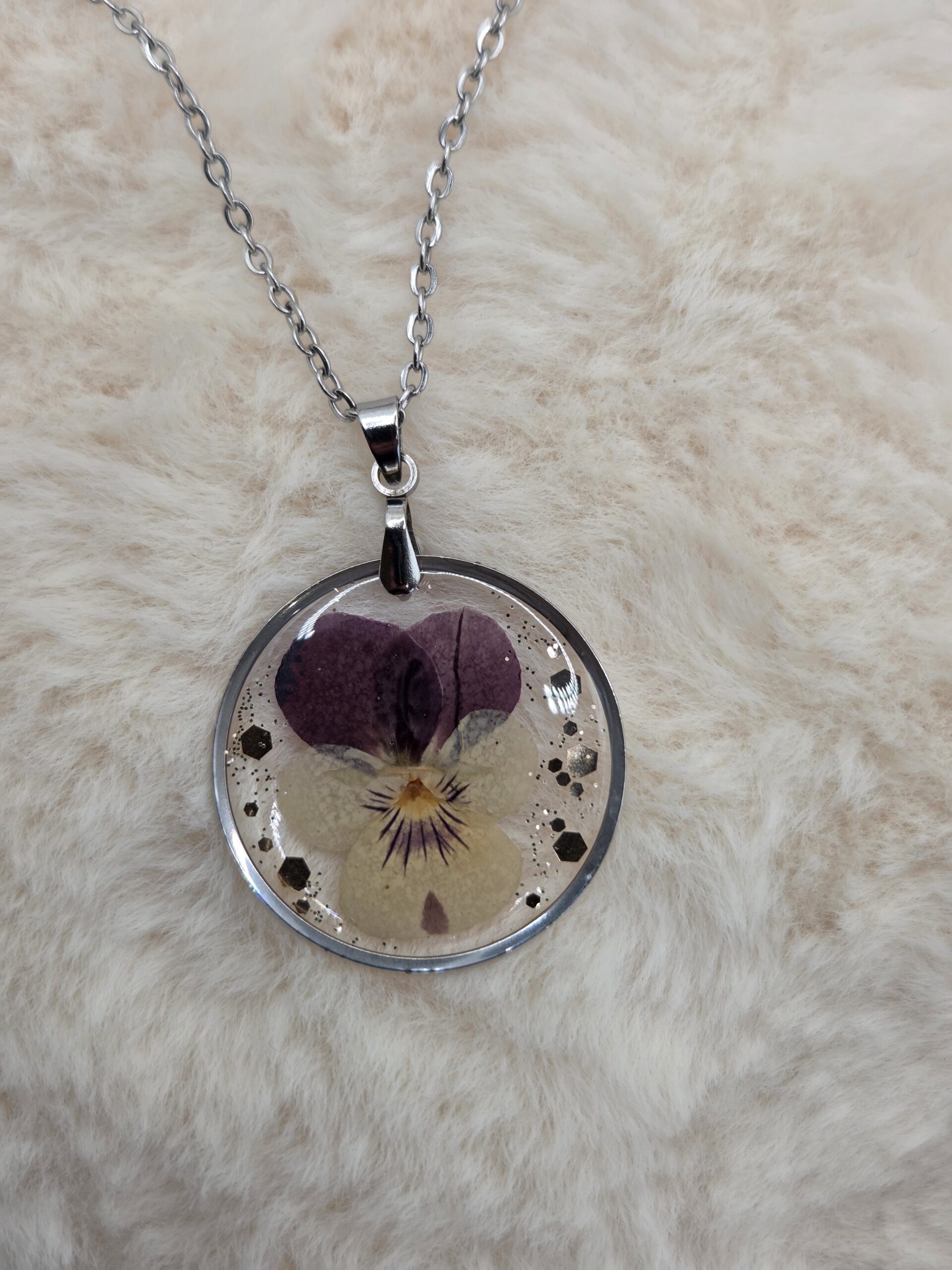 🌸 Pendentif Rond « Pensée » 🌸 – Image 2