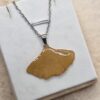 🌟 Pendentif Feuille de Ginkgo Véritable (petit modèle) – Acier Inoxydable & Élégance Naturelle 🌟