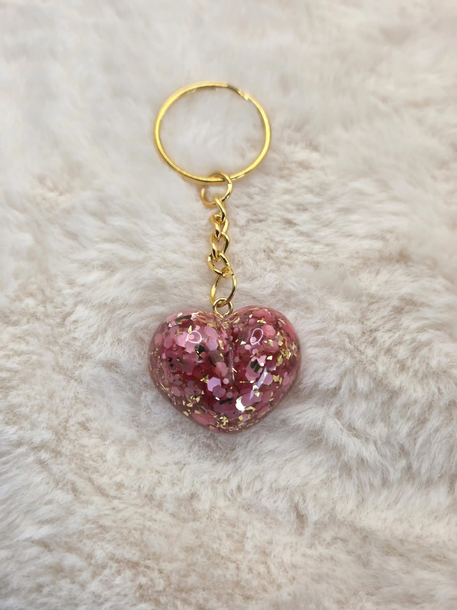 ❤️ Porte-Clé Cœur en Résine – Fait Main – Image 3