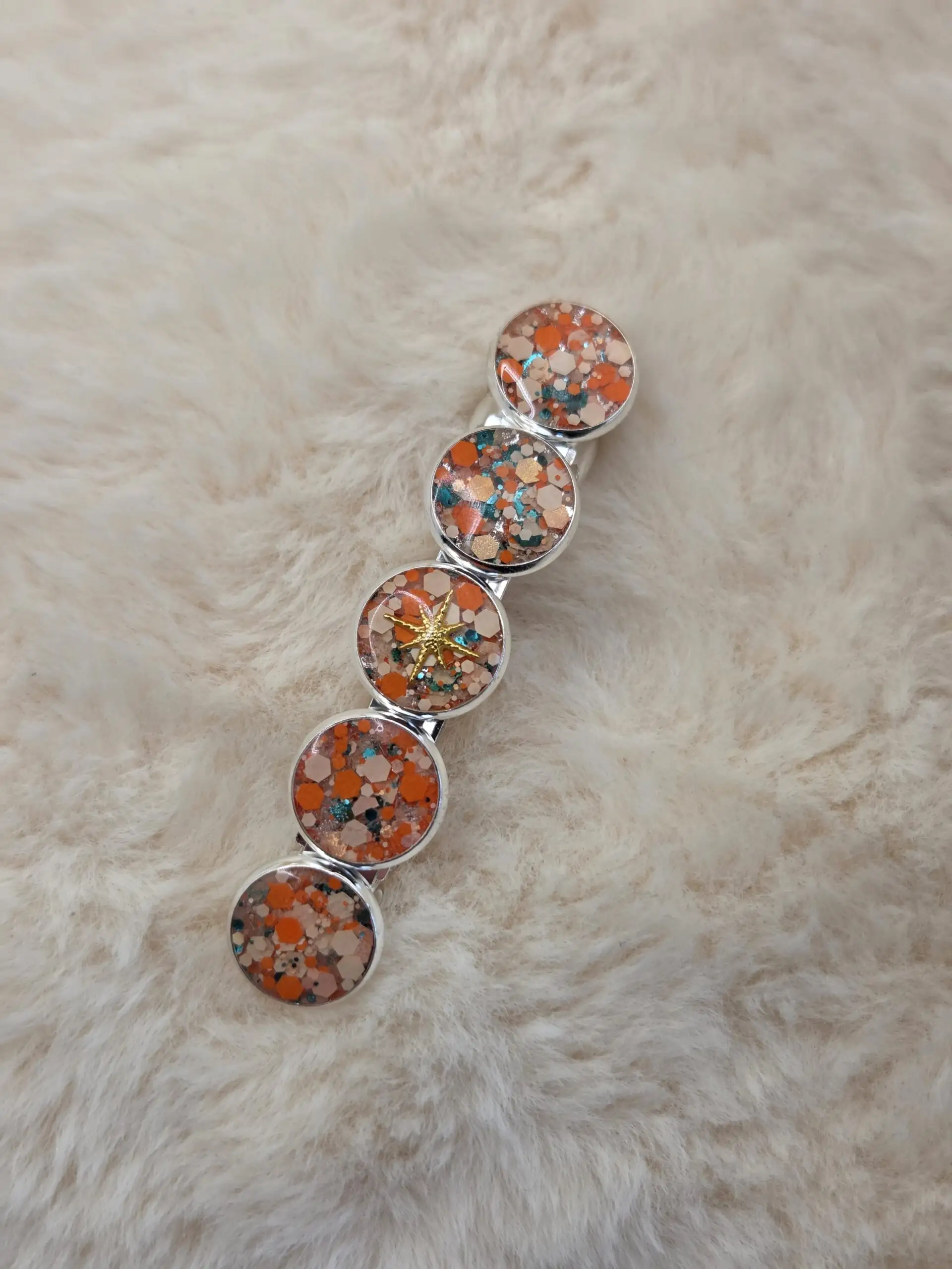 🌟 Barrette 5 cabochons - Un Accessoire Élégant pour Sublimer Votre Coiffure 🌟 – Image 2
