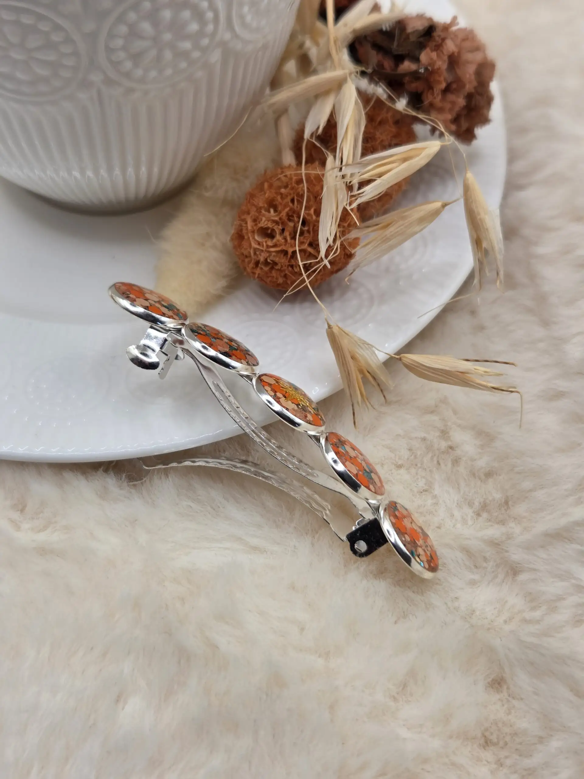 🌟 Barrette 5 cabochons - Un Accessoire Élégant pour Sublimer Votre Coiffure 🌟 – Image 4