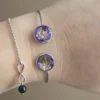 Bracelet réglable en Acier Inoxydable - Double Cabochons 🍂