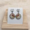 ❤️ Boucles d’oreilles “Cerises fleuries” – Acier inoxydable 🍒