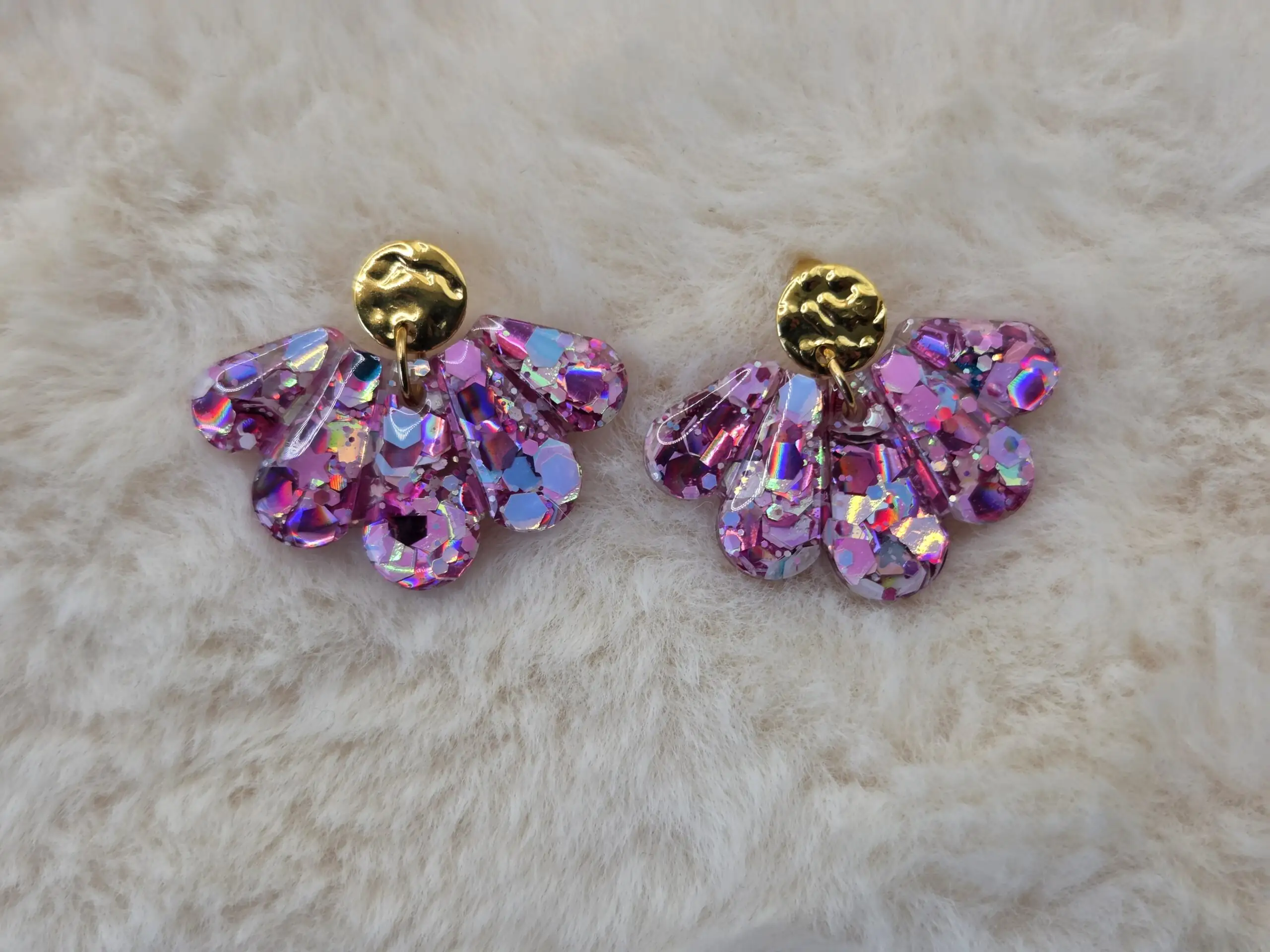 đ Boucles dâOreilles Ăventails Scintillants âš